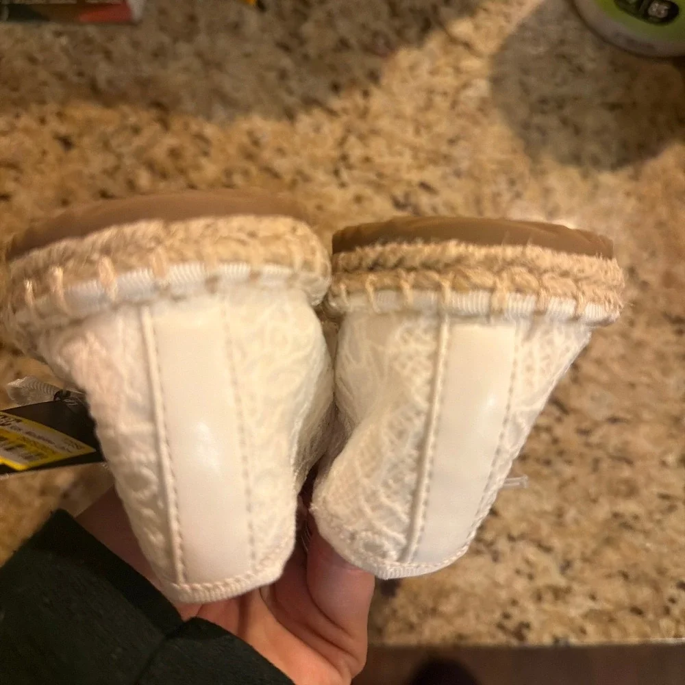 Art Class Kids White Lace Mary‎ Jane Espadrille Flats Size 3 Coquette NEW